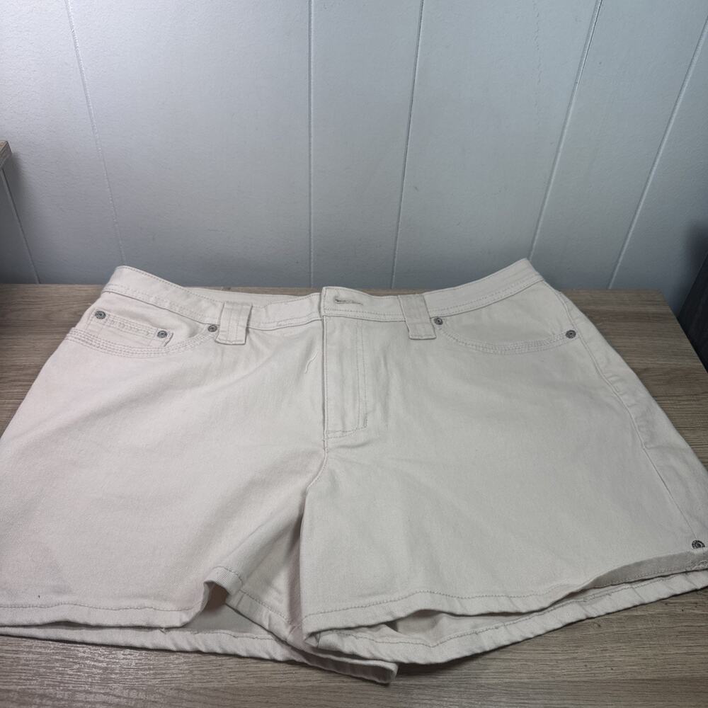 Faded Glory Women's Light Tan Stretch Shorts Size 18 LL